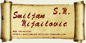 Smiljan Mijailović vizit kartica